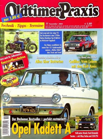 Deckblatt Oldtimer Praxis (11/2004)
